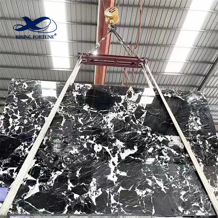 Black and White Marble Slabs for Counter Top and TV Background