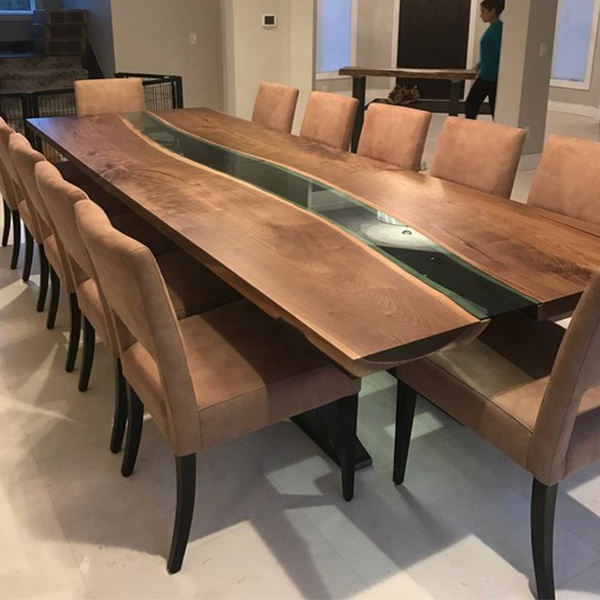 glass epoxy resin dining table