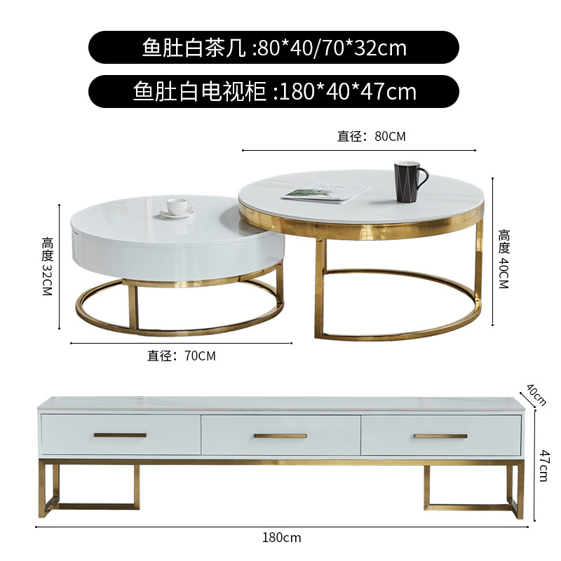 tea table marble gold coffee table modern