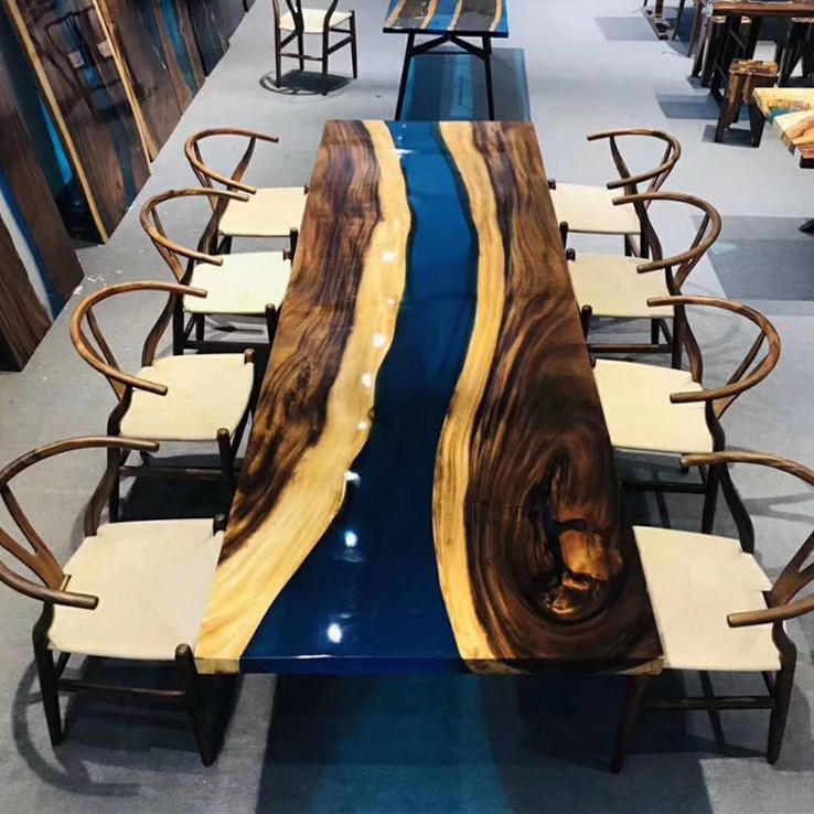 epoxy resin wood dining table
