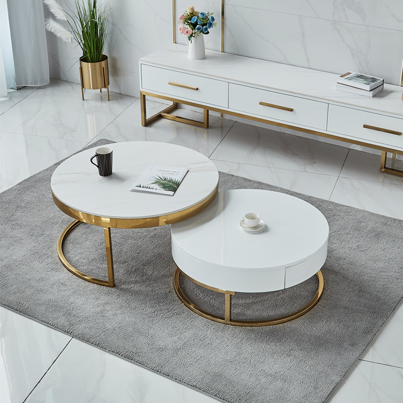 tea table marble gold living room
