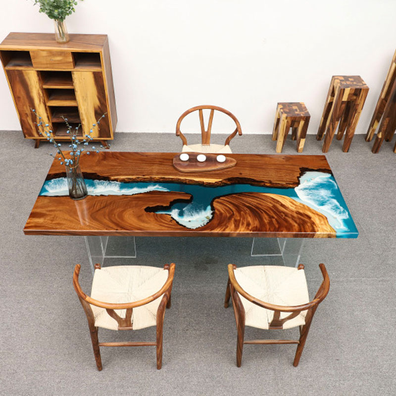 epoxy wood table dining