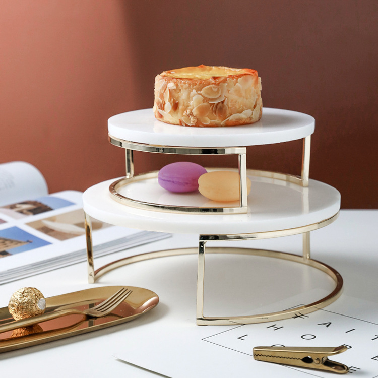 cake serving stand marble