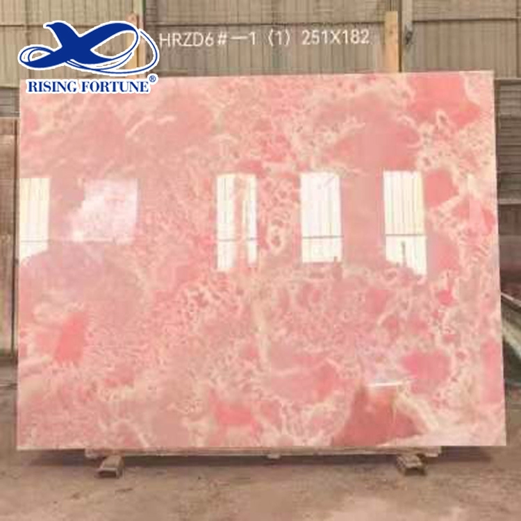 Interior Decoration Factory Direct Sale Backlit Transparent Pink Onyx Wall Panel and countertop