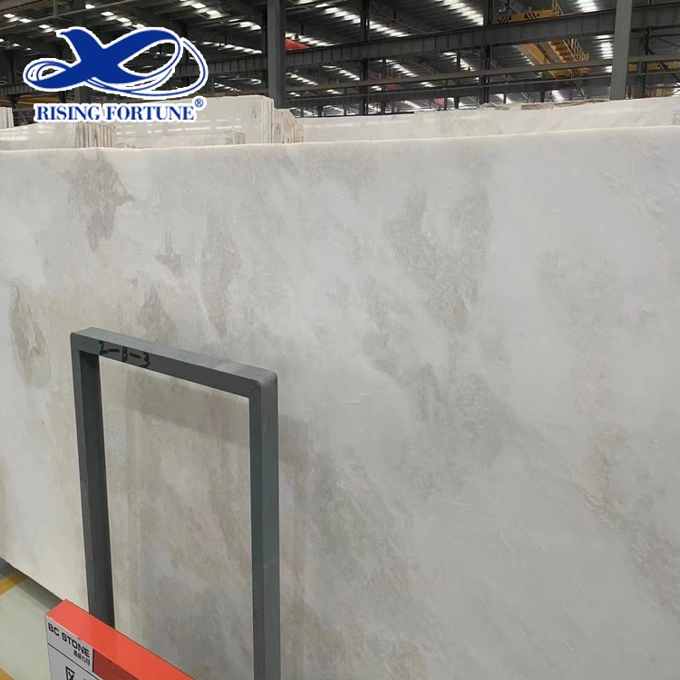 Namibia Bianco Rhino White Marble With Gold Veins Slabs And Tiles for Interior Decoration