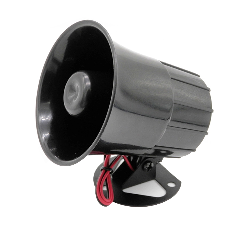 Alarm Siren 12V 110dB Treble Speaker Wire Loud Horn Alarm Siren Speaker Burglar Alarm System for Outdoor Security