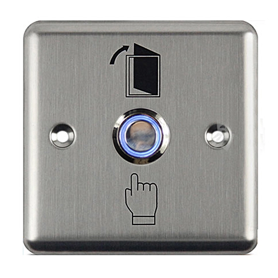 Stainless steel access control switch normally open normally closed reset exit button