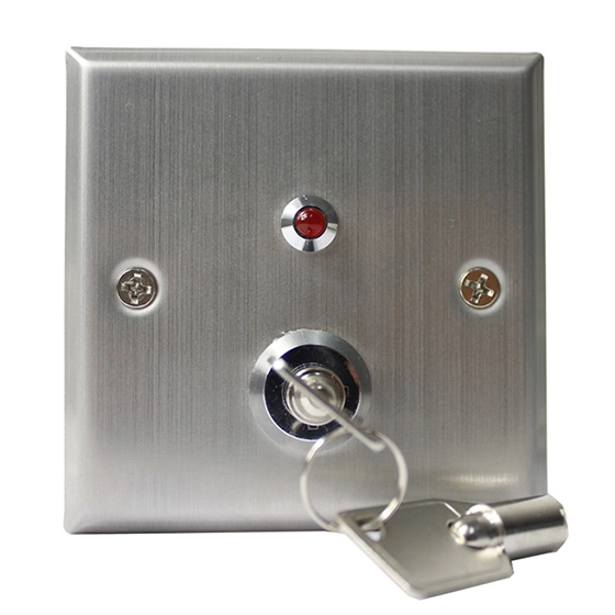 Access control stainless steel emergency switch metal with key anti-duplication door lock