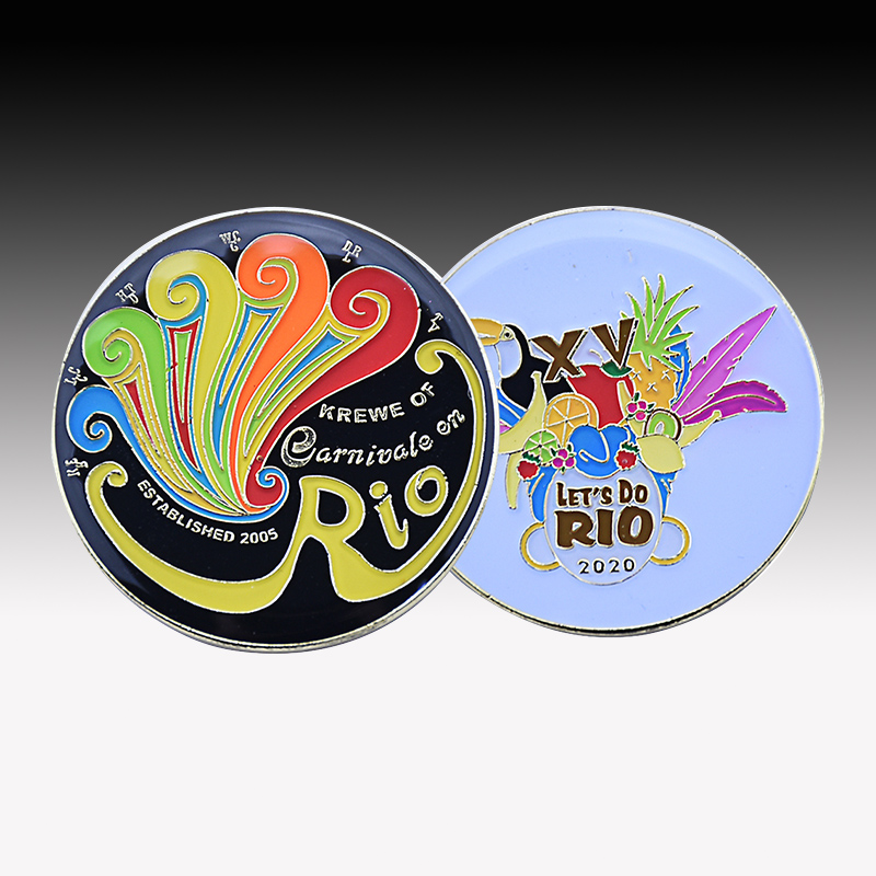 Factory custom soft enamel rio challenge coin