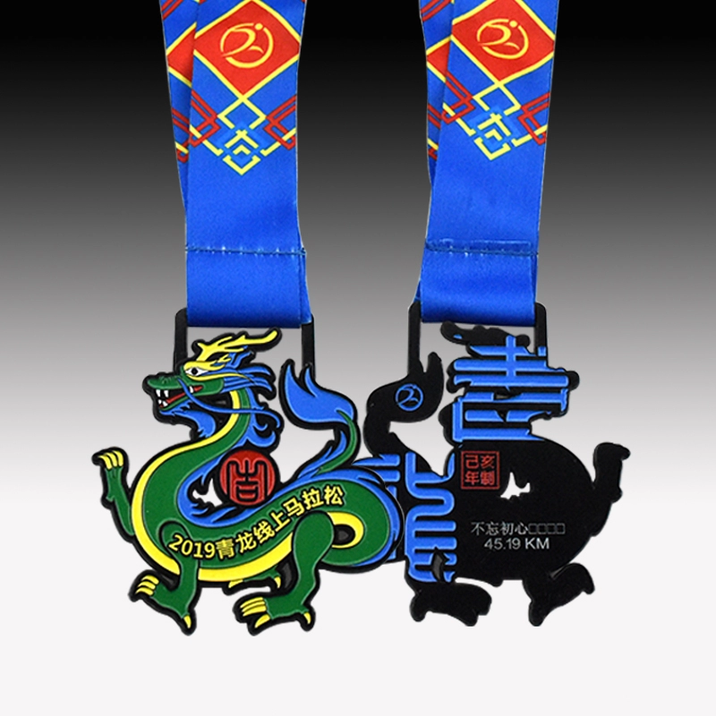 Black metal medal sports medal for dragon boat festival