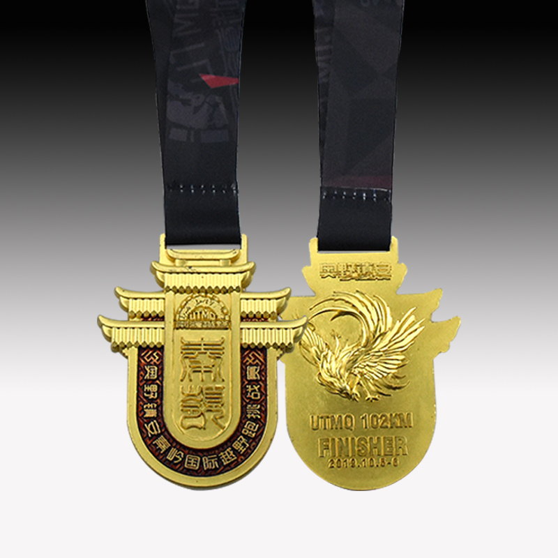 Cutom the 3d finisher marathon sports medal with transparents color