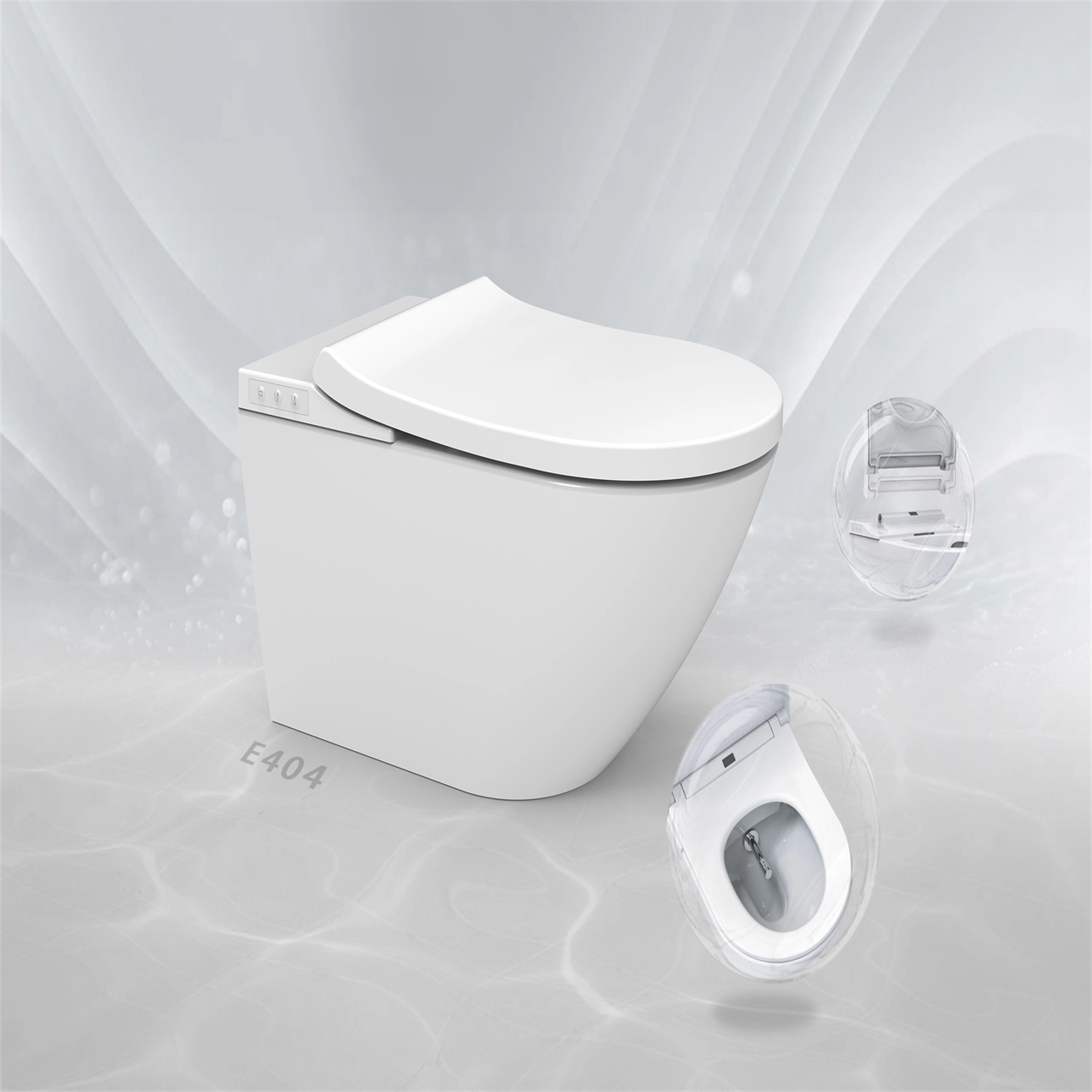 Smart Toilet System with Cabinet Cistern & Flush Plate