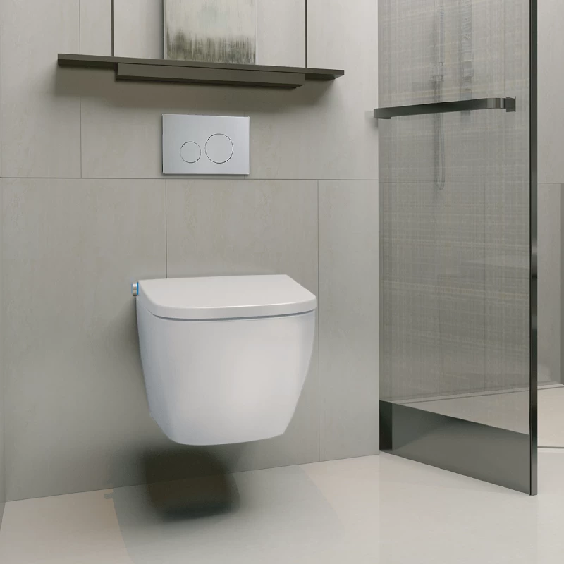 Square shape bidet toilet seat with in wall cistern