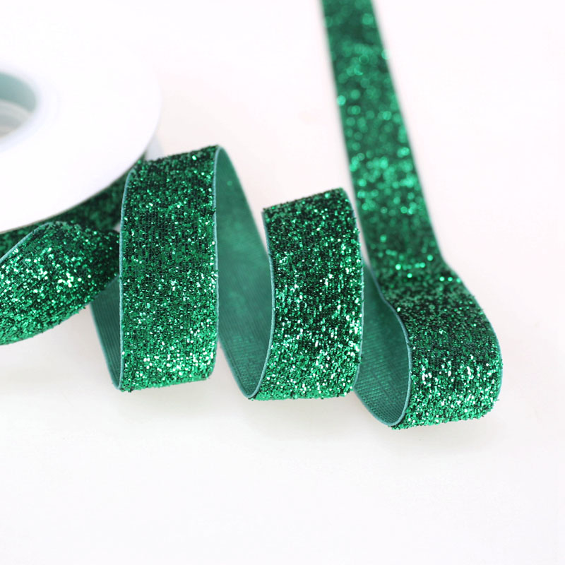Glitter elastic ribbon