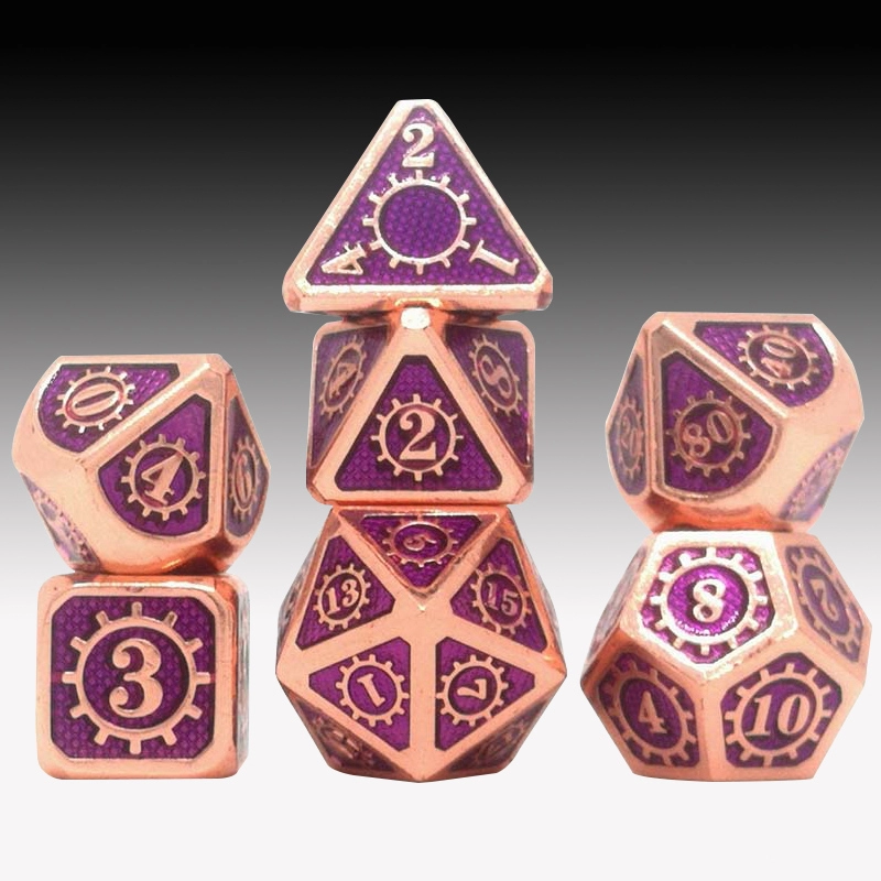 Custom rose gold metal dice
