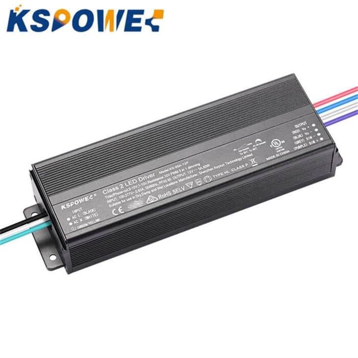 Input 100-277VAC Outdoor 1-10V PWM Dimmable LED Driver