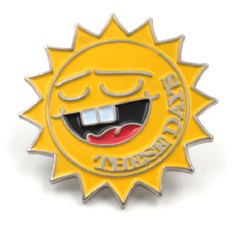Factory custom zinc alloy sun soft enamel pin