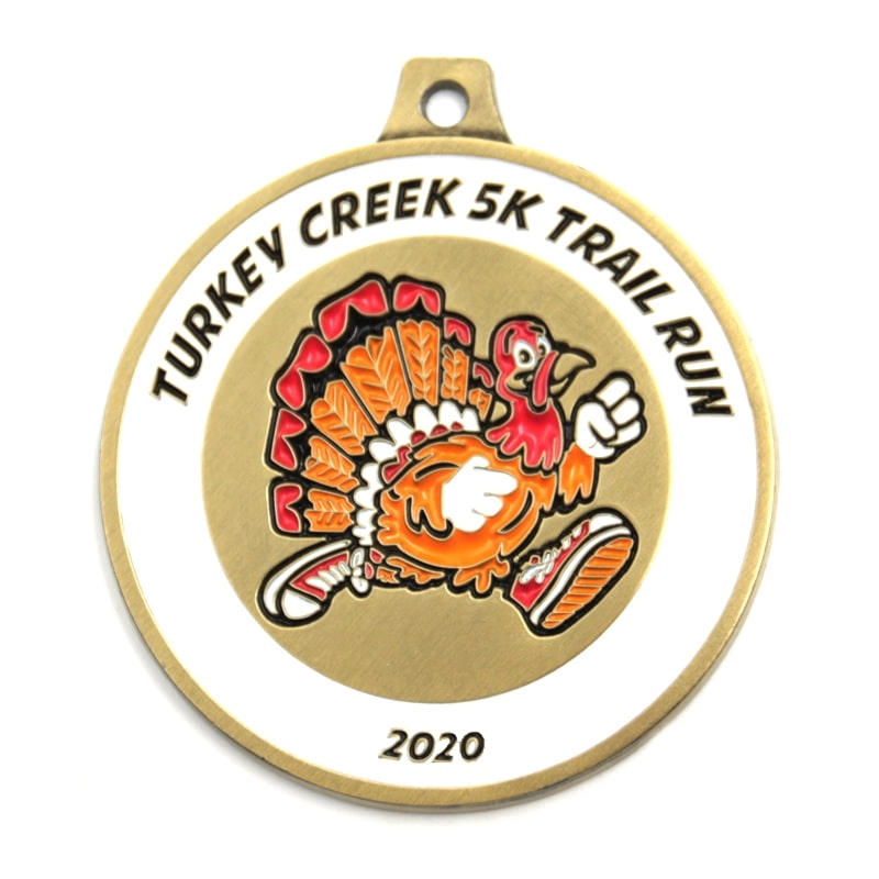 Manufacturer customized turkey 5k running medals