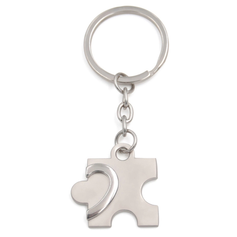 Metal puzzle shape keychain custom manufacturer