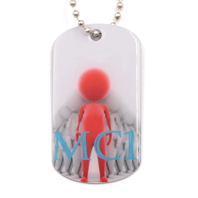 Custom epoxy logo necklace dog tag supplier