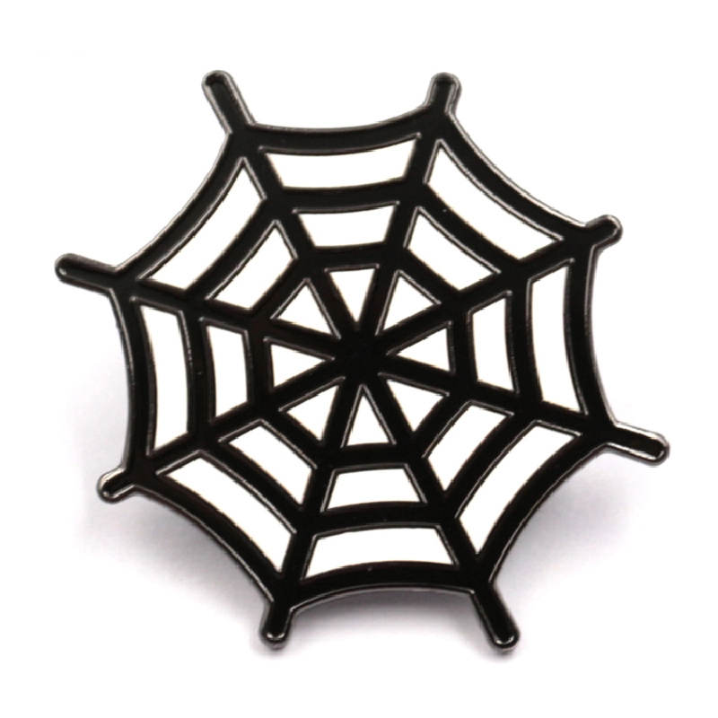 Spider web soft enamel pin manufacturer