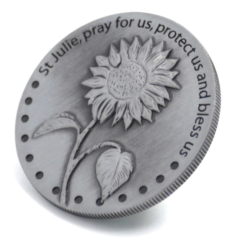 Antique silver metal commemorative coin supplier