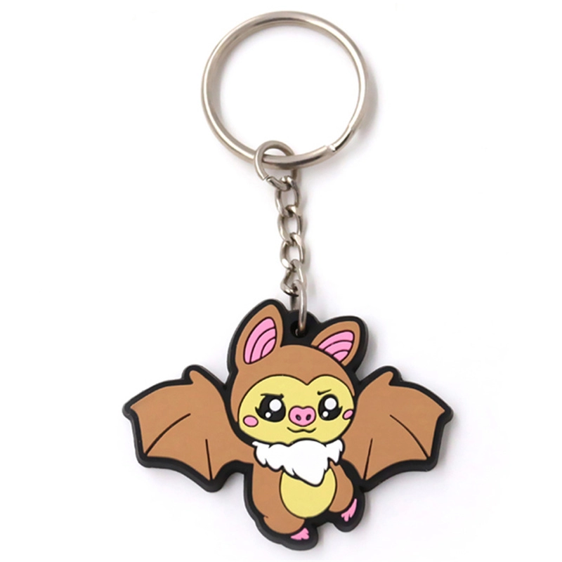 Pvc cute bat key keychain custom factory