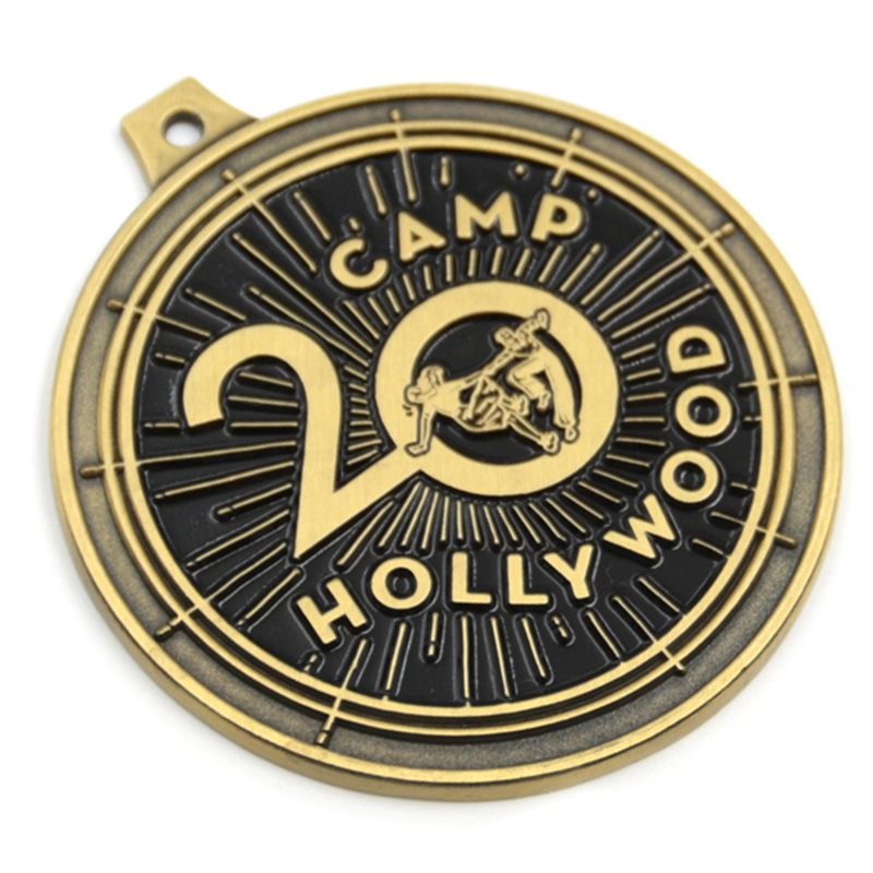 Custom hollywood camp logo medal factory