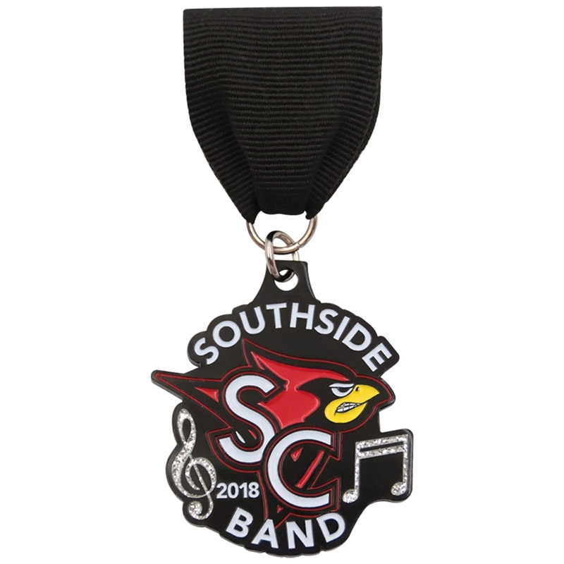 Personalized design glitter music band medal