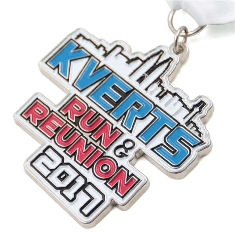 Enamel logo run reunion medal manufacturer