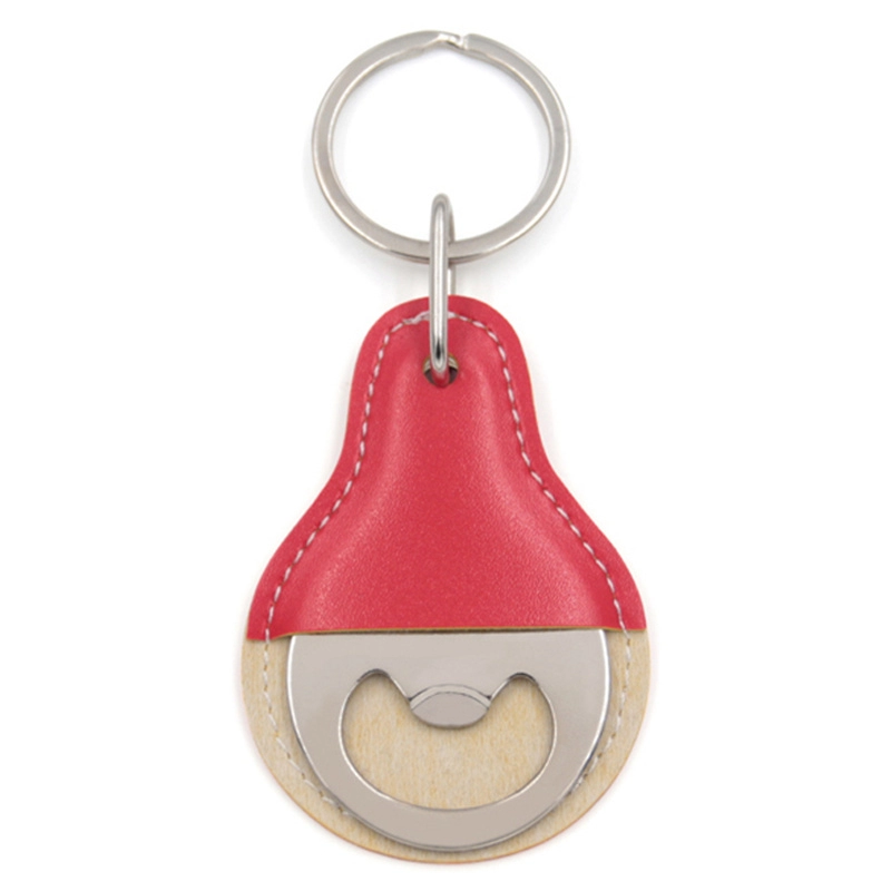 Bottle opener leather keychain supplier