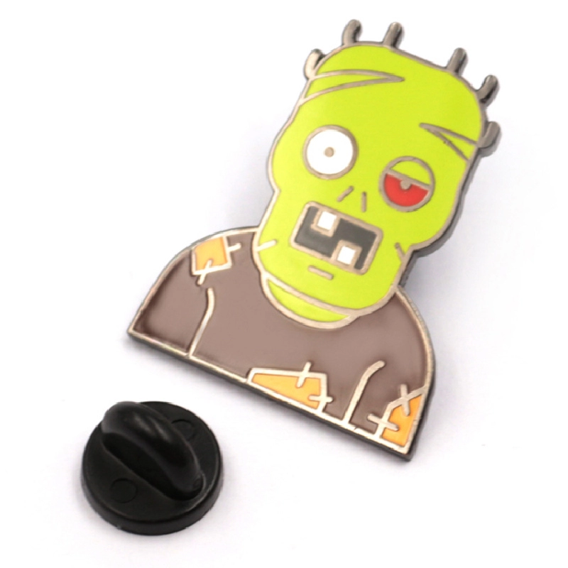 Zombie halloween enamel pin custom factory