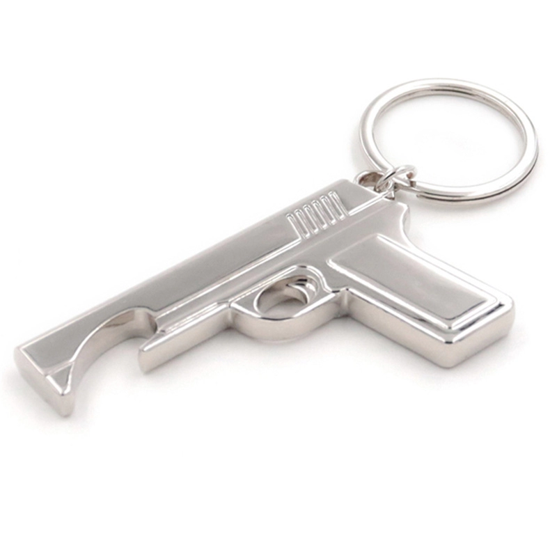 Manufacturer custom mini gun bottle opener keychain