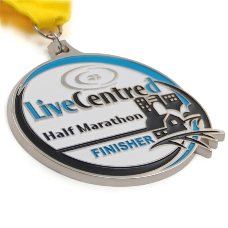 Live centred half marathon medal custom manufacturer