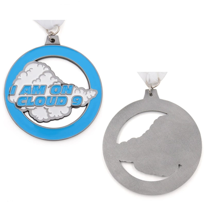 Manufacturer no minimum custom cutout cloud medal