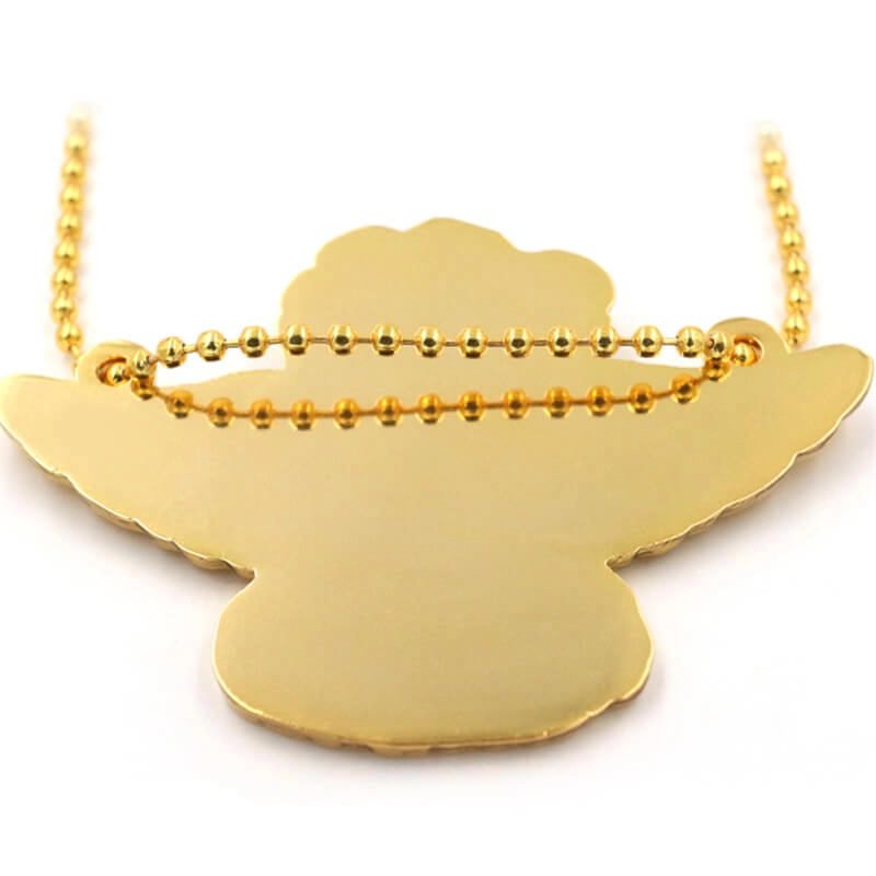 Manufacturer wholesale plating gold silver medal with bead chain