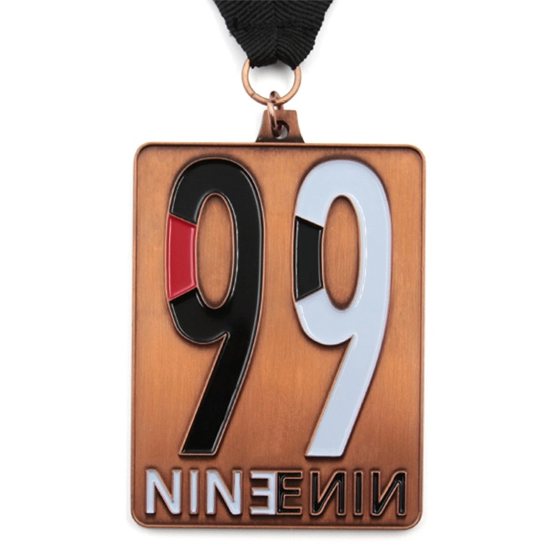 Square 99 logo NINE metal medal wholesale manufacturers