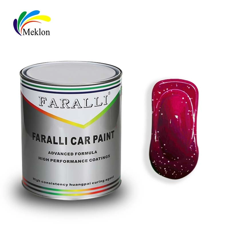 Meklon auto refinish paint wholesaler, rose red high gloss car paint and primer