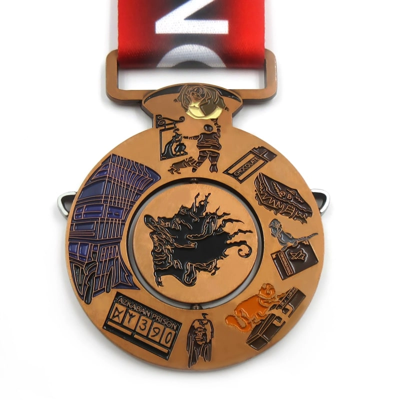 Supplier customized spinning running club medal