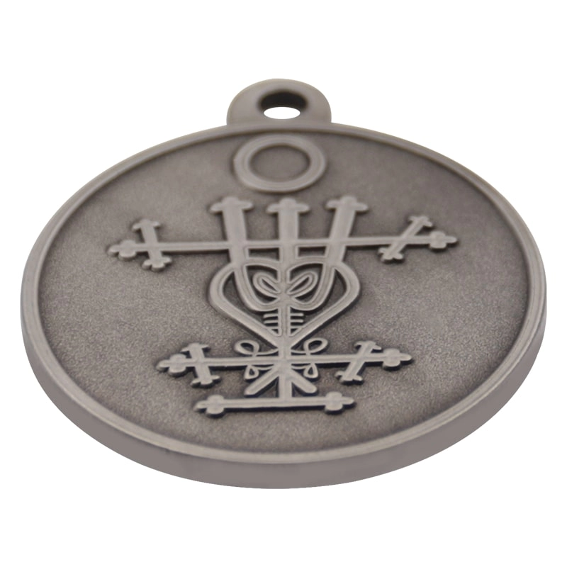 Supplier custom sandblast ancient silver religious medals
