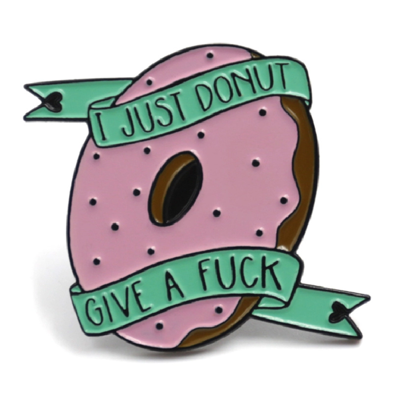 Factory custom logo donut metal enamel pin