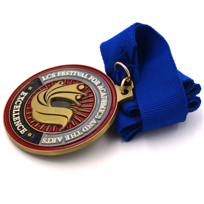 Manufacturer custom metal excellent academics medal
