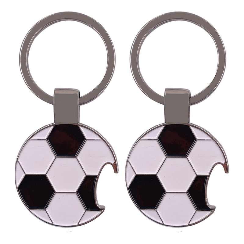 Enamel football bottle opener keychain custom supplier