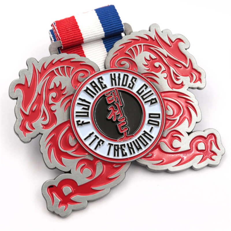 Metal logo taekwondo medal custom factory