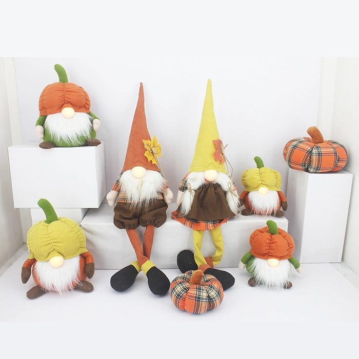 Handmade Festival Decoration Party Day Cute Led Dwarf Soft Plush Decor Autumn Gnome Elf Ornaments Doll