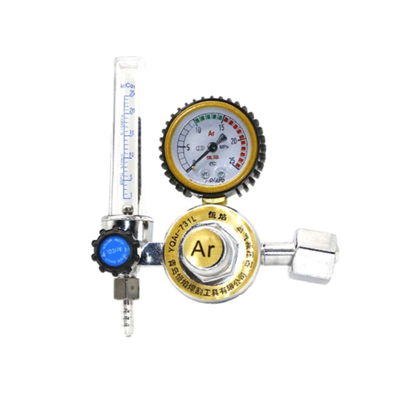 Argon  Pressure Reducer Dual Gauge Brass Regulator for Industrial Welding Cutting