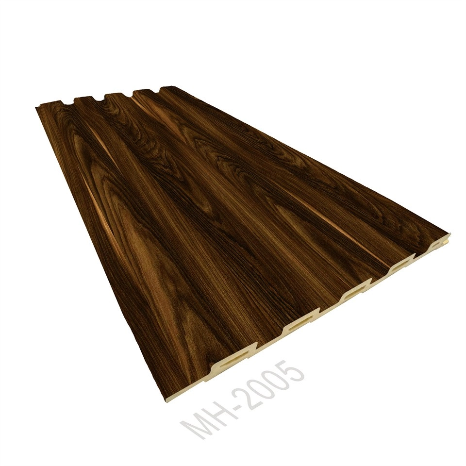 Brown Wood Grain Fluted Wall Panel Collection