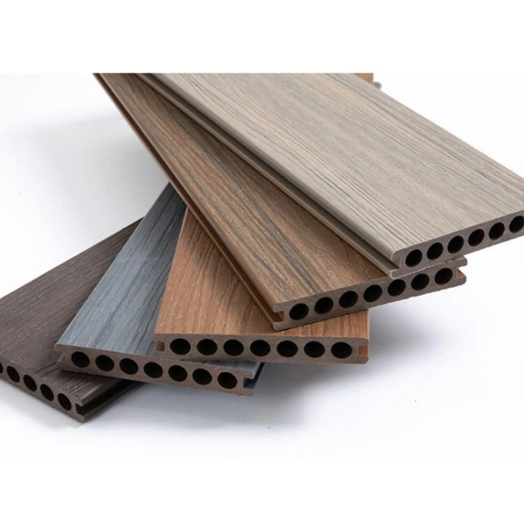 Exterior WPC 3D Co-extrustion Embossed Flooring Decking Outdoor