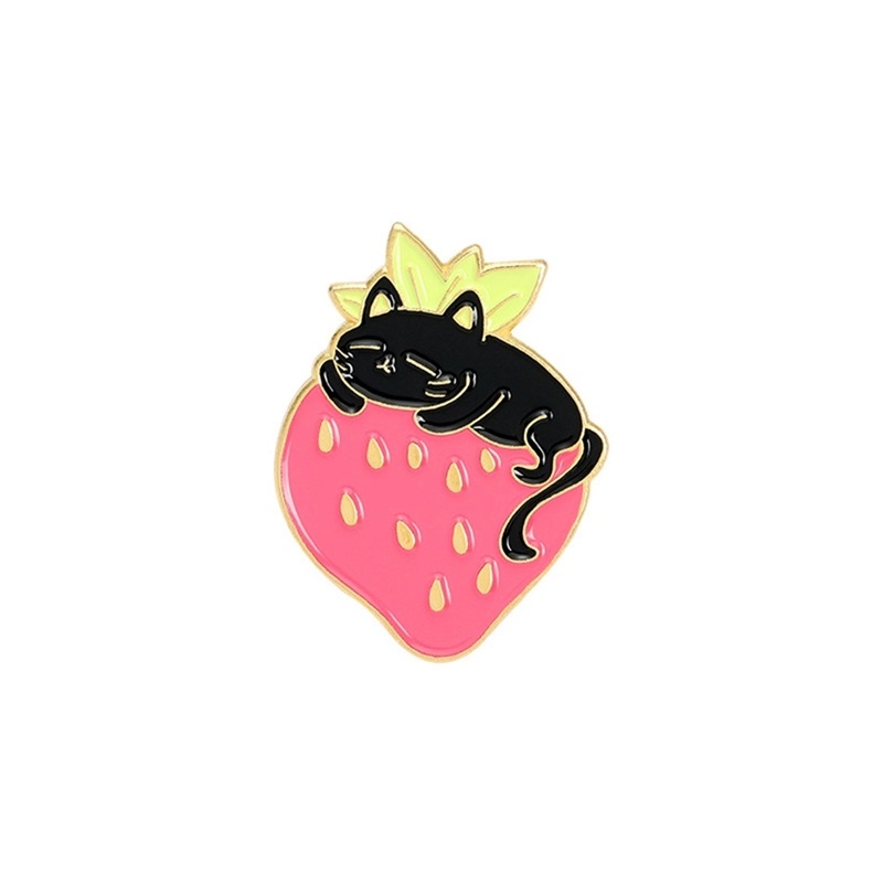 Different strawberry pin badges design