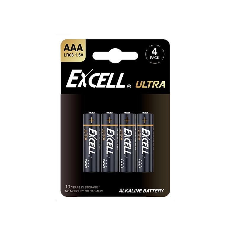 High-capacity LR03 Alkaline EXCELL-ULTRA AAA Batteries